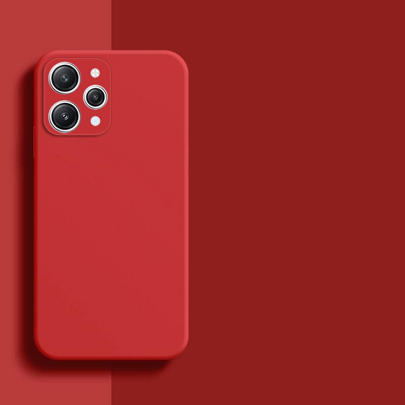 

Для Xiaomi Redmi 12 Чехол Чехол Redmi 12 Note 12 Pro Plus Мягкий жидкий силиконовый бампер Защитные чехлы для телефонов Xiaomi Redmi 12 Note 12 4G Global красный