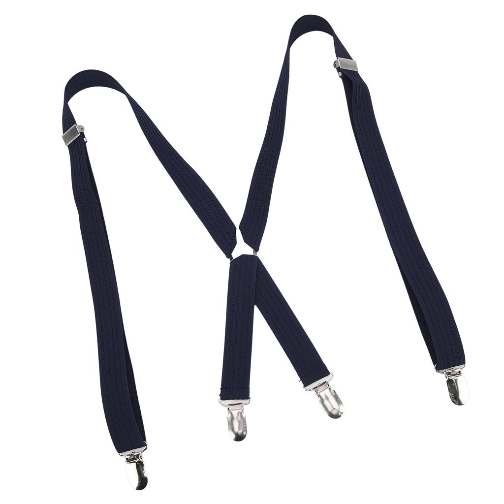 Mens Suspenders Approx 1x41.3in Nonslip Safe Sturdy Metal Wide Applicability Dress Suspenders for Work Wedding