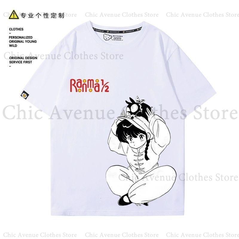 Anime Ranma Series Print Tshirt Short Sleeve Tee Summer Tops Casual Tshirt for Unisex Women Clothes for Unisex Women Daily Tshirt