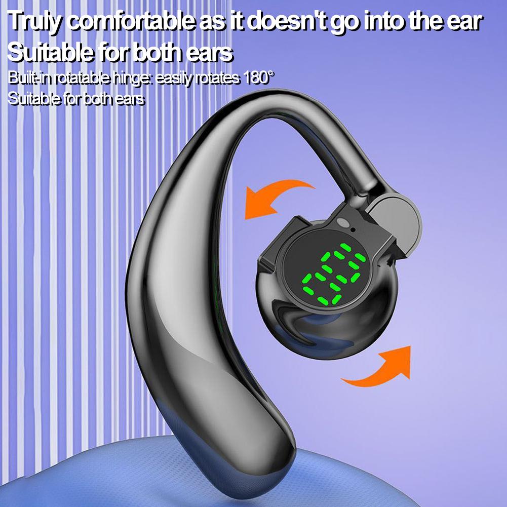 1/2Pcs Wireless 360° Rotatable Bluetooth 5.4 Earphones Single Ear Earhooks Noise Cancelling Sports Headphones Wireless Earbud