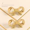 Gold Color Cabinet Door Knobs Retro Wardrobe Drawer Pulls Creative Bow Tie Brass Handle  Window