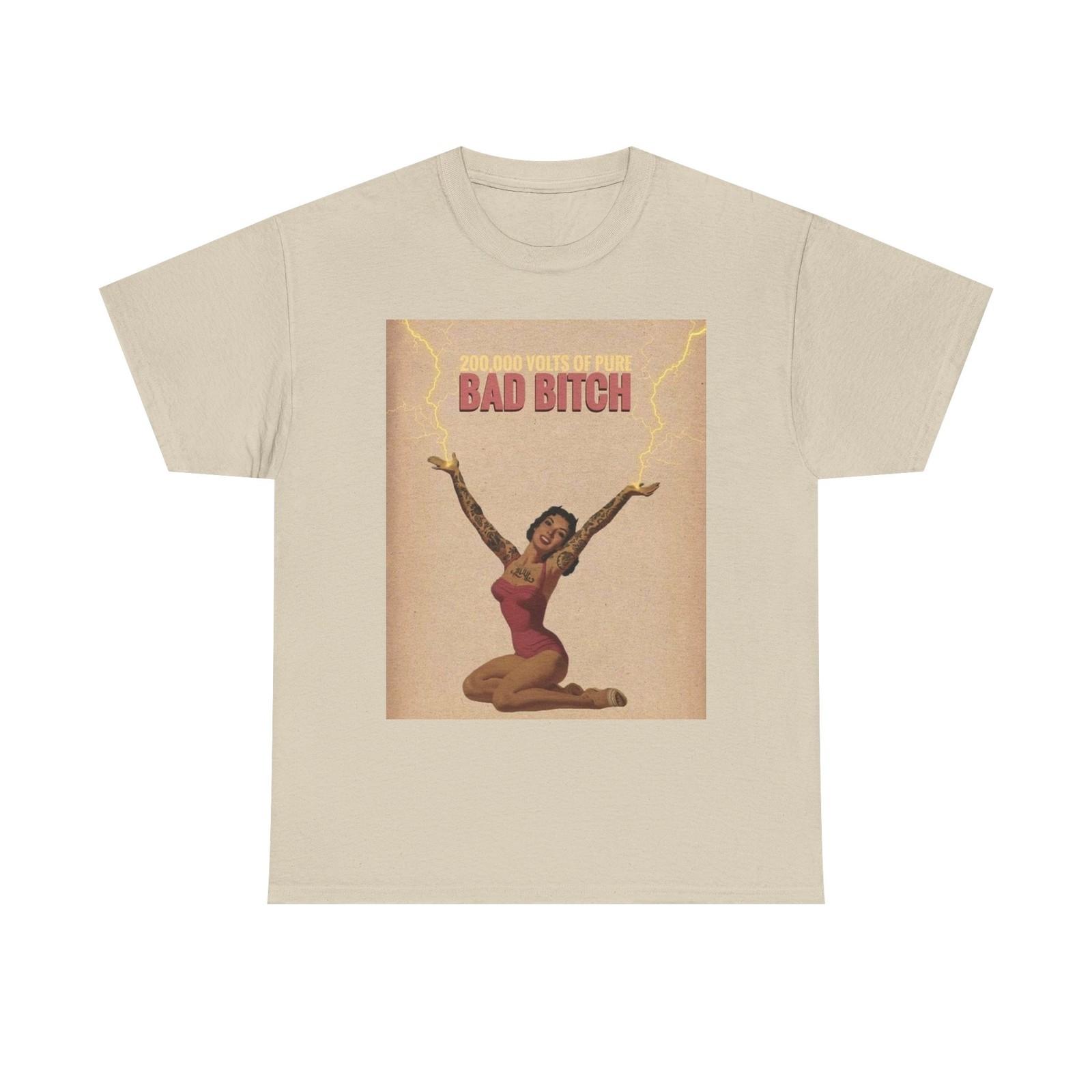 Bad Bitch Graphic T-Shirt Womens Comfy Cotton S