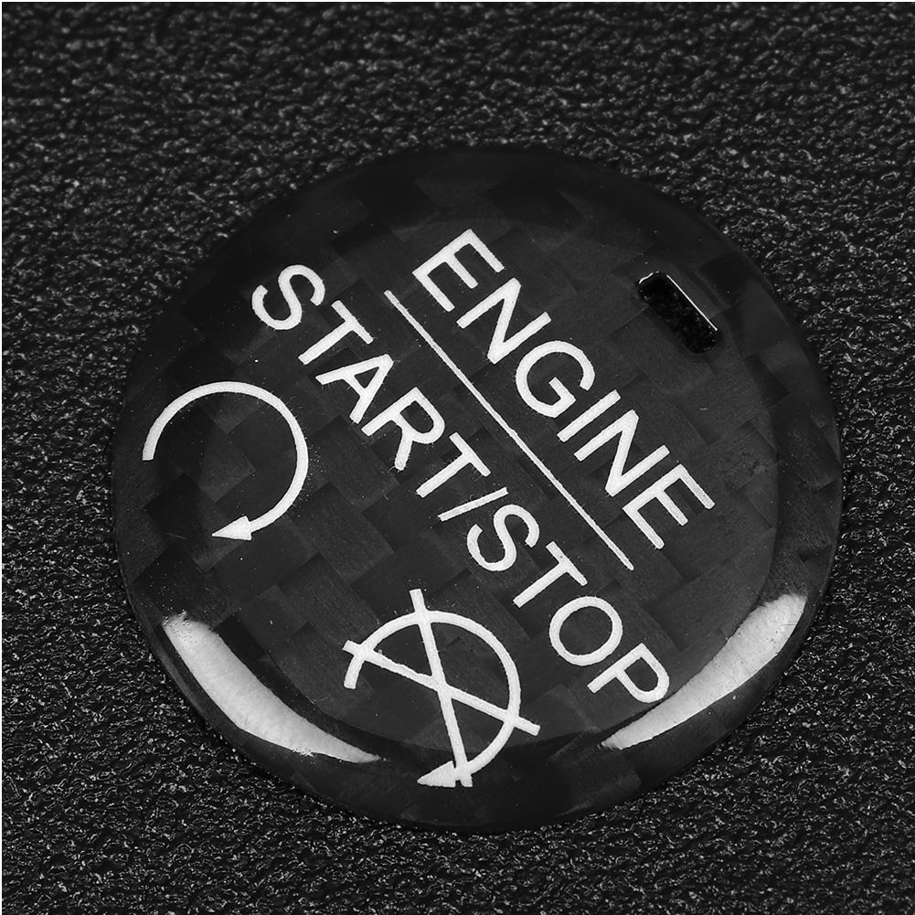 Left Hand Drive Carbon Fiber Start Stop Button Trim Decoration Fit for Ford Mustang 2015 2019