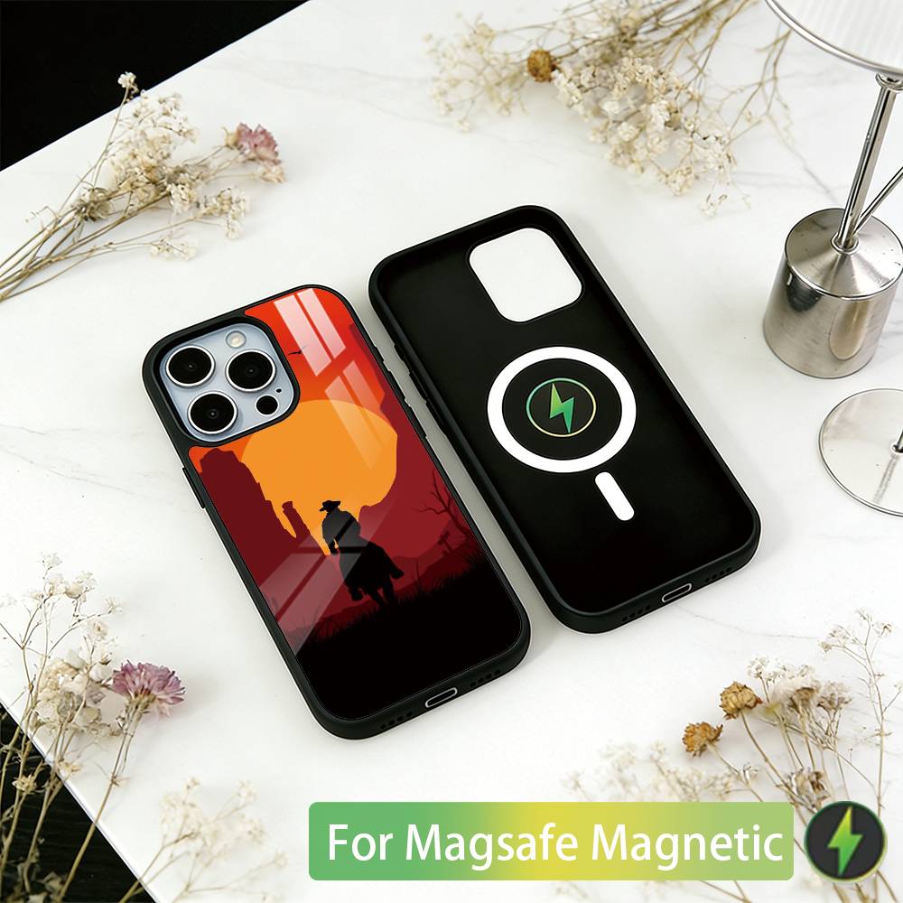 

R-Red D-Dead R-Redemption 2 Phone Case For iPhone17,16,15,14,13,12,11 Plus,Pro Magnetic For Magsafe Wireless Charging iPhone13Pro