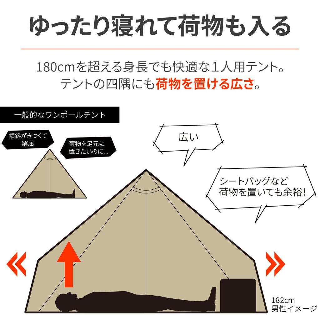 Daytona neGla Motorcycle One-Pole Tent, 1-Person, Lightweight and Compact, Suitable for Spring, Summer, and Fall, Model 32494