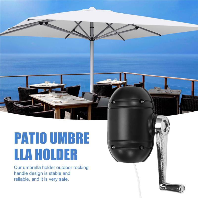 A96I-Cantilever Umbrella Parts, Patio Umbrella Holder Rocking Handle Adjustable Umbrella Stand Parts Patio Umbrella