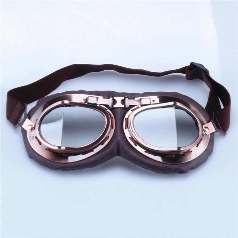 Retro Motorbike Motocross Helmet Pilot Goggles Jet Vintage Wwii Pilot Goggles Motorcycle Scooter Glasses Offroad Glasses