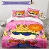 3pcs Rugrats in paris4 Design Cover Set - HD Printed Bedding with 1 Cover and 2 Pillowcases - Perfect for Home and Dorm Decor