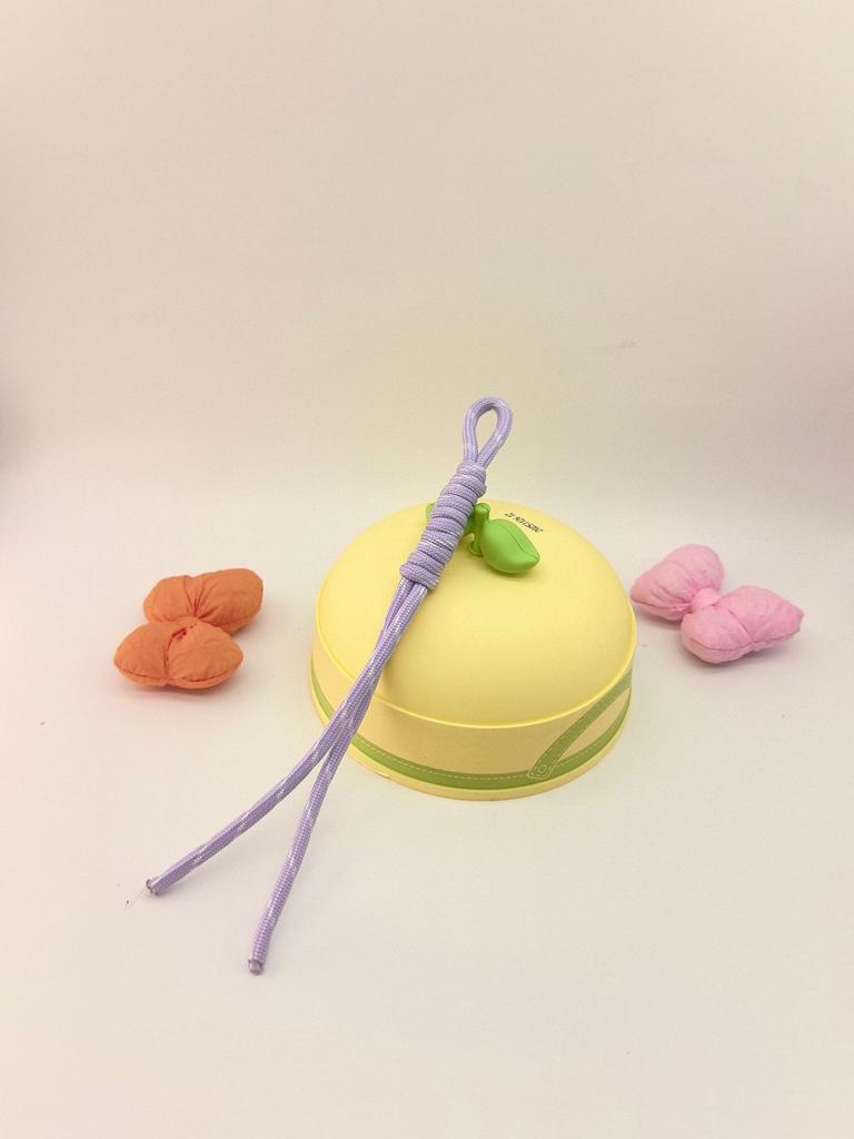 Spot Color Hand-Woven Rope Lanyard Pendant Trendy Color Nylon Rope Bag Keychain Pendant High Sense