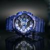 CASIO Men Liquid Crystal/Analog Dual Display Series Blue Watch GA-110BWP-2APFQ