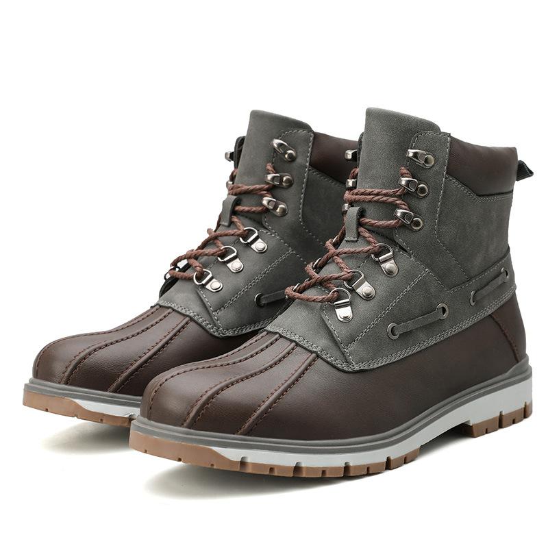 Autumn and winter large size men's high-top tooling snow boots outdoor versatile velvet warm Martin boots