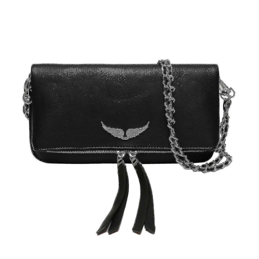 Czarny Newway Zadig&voltaire Torebka na ramię z łańcuszkiem Dla kobiet Miękka skóra Pikowana Modna Torba crossbody