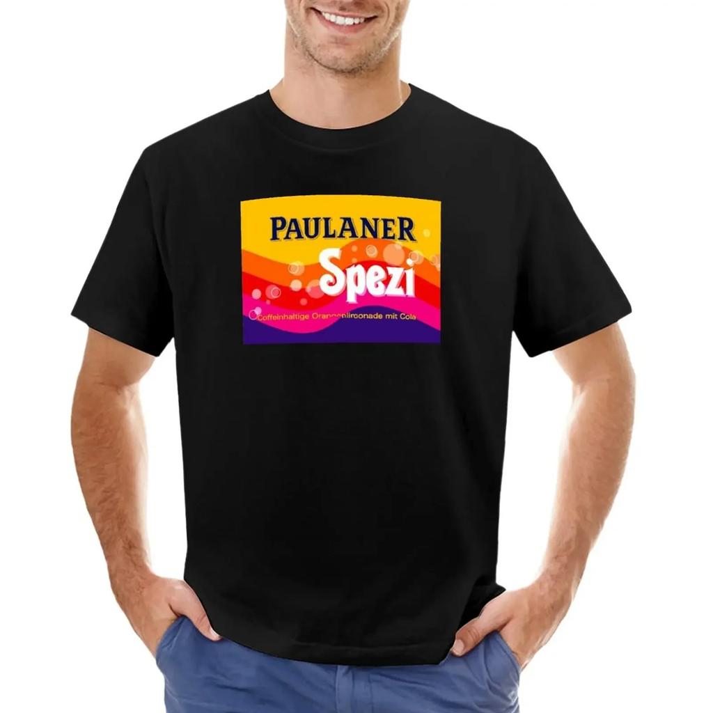 Paulaner Spezi T-Shirt Vintage Customs Kawaii Clothes Workout Shirts for Men Minimalist Tshirt  Streetwear Tee