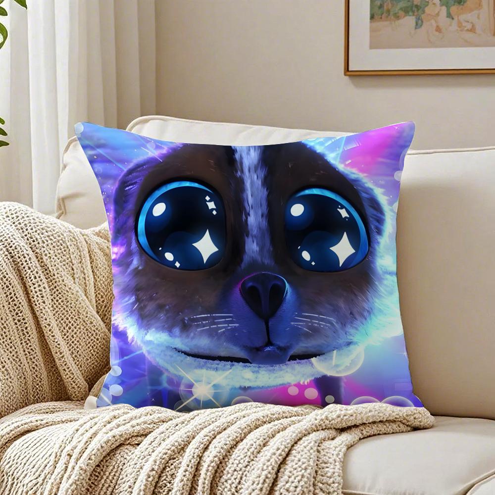 Puss in Boots The Last Wish Cushion Cover Linen Pillowcase Soft for Sofa Bed Home Room Decor