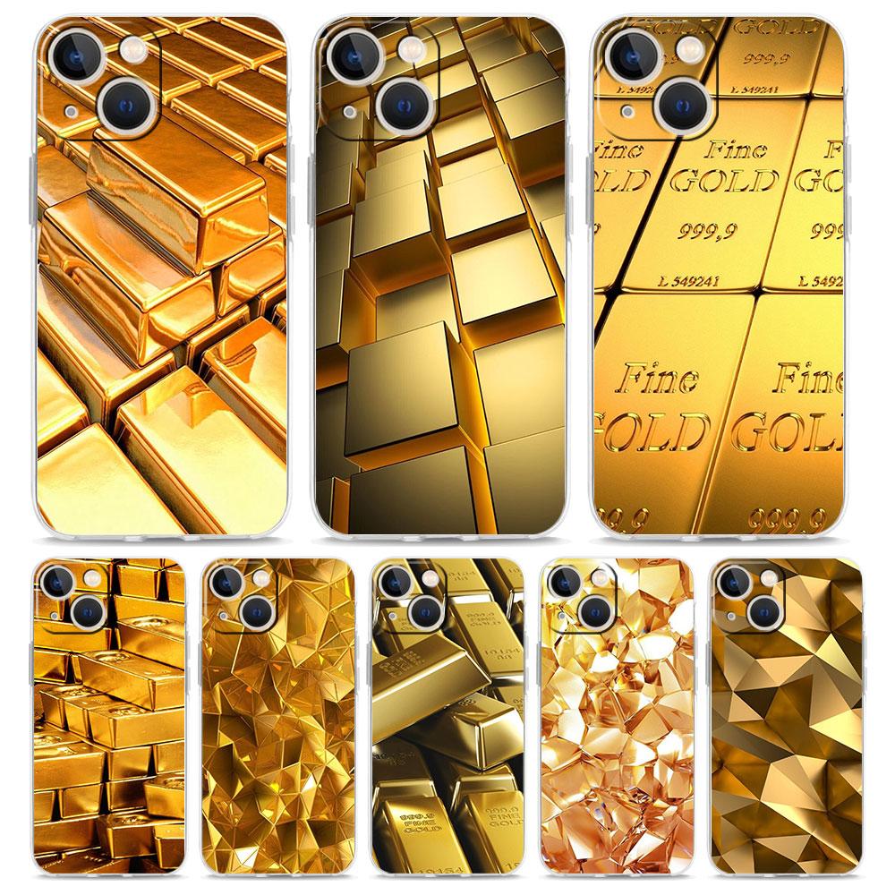 Phone Case For iPhone 17 Cases iPhone Air 16 15 12 13 14 Pro Max 7 8 Plus 16Pro iPhone11 Clear Soft Cover Gold Art