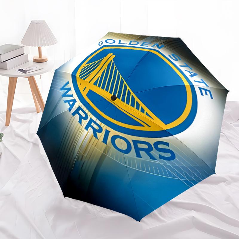 Printed Golden State Warriors logo Folding Umbrella,Outdoor,Leisure,And Travel Umbrella,Durable Umbrella Fabric,Birthday And Holiday Gift