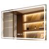 Anti Fog Mirror Wall-Mounted LED Bathroom with Anti-Fog & Touch Control, 70cm Smart Vanity High Definition Glass Time Display 3-Color Dimmable