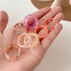 Colorful Acrylic Resin Chunky Rings Trendy Unique Plastic and Transparent Stacking Rings Cute Retro Open Finger Rings Jewelry Gift for Women Girls