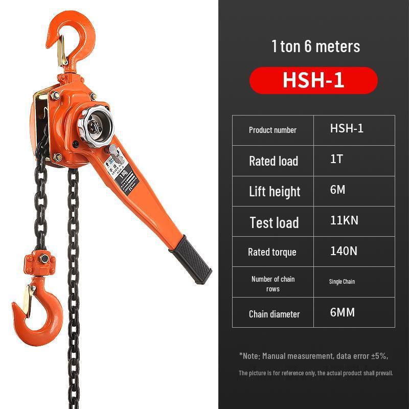 Hand Operated 0.75/1.5 Ton Chain Hoist and Lever Wire Tightener