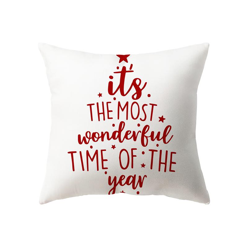 Χαριτωμένη Χριστουγεννιάτικη Θέμα Άγιος Βασίλης Τυπωμένο Μοτίβο Κάλυμμα Μαξιλαριού Διακόσμηση Σαλονιού Σπιτιού Καναπές Πολυεστερικό Μαξιλάρι Μαξιλαροθήκη