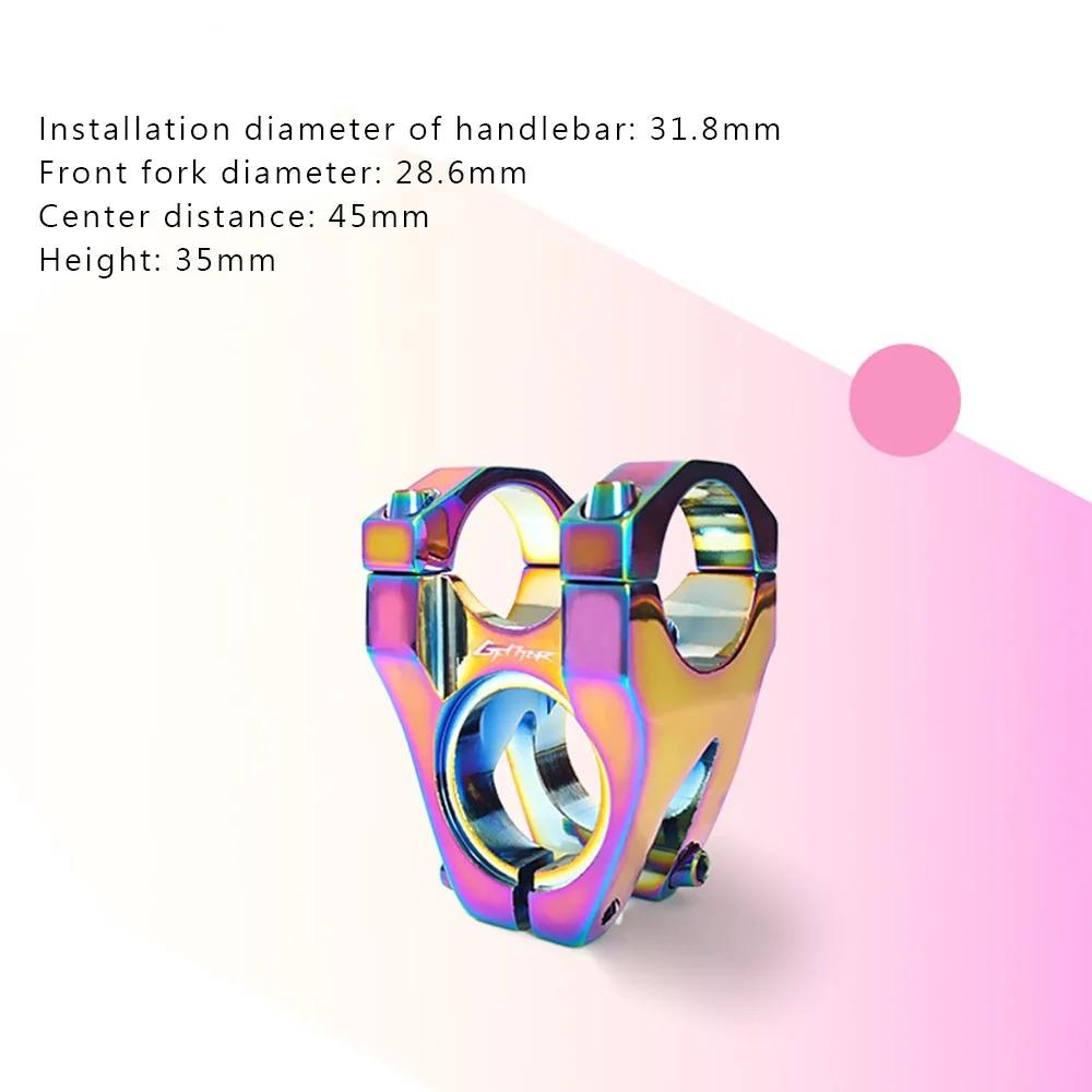 Mountain Bike 31.8 * 28.6 * 45mm Speed Drop Short Handlebar CNC Aluminum Alloy High-strength Handlebar Stem