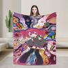 Soft Warm BlanketBoy Girl Camping Kasane Teto Character Throw Blanket  Flannel Bedspread For Couch Street Trend Sofa Bed Cover