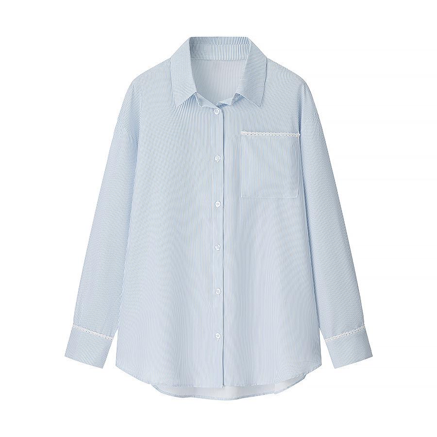 Autumn Cross-Border French Style Striped Shirt & Straight-Leg Pants Set