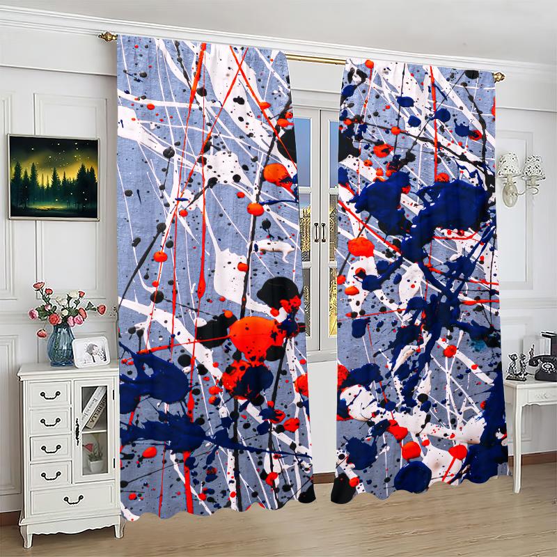 Ink tuya - HD tištěný závěs - Polyester - Vhodný do ložnice, obývacího pokoje, pracovny (přizpůsobitelné)