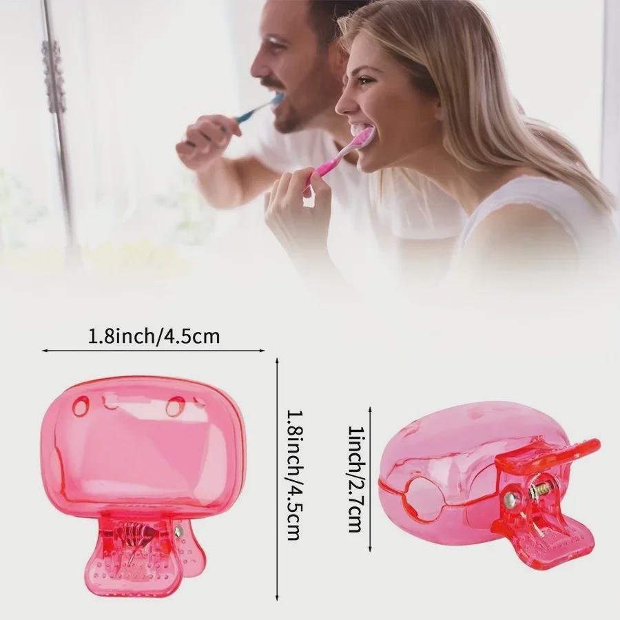 Portable Toothbrush Storage Clip with Protective Cap: Practical and Stylish, Keep Your Toothbrush Clean and Dust-Free.