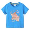Girls TShirt Cute Elephant Print Short Sleeve Tee 100 Cotton Soft Breathable Summer Tops for Kids Children