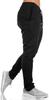 SHANLIANG Men's Gym Jogger Pants, Slim Fit Sweatpants for Strength Training, Breathable and Stretchable (Size L, 02-Black)