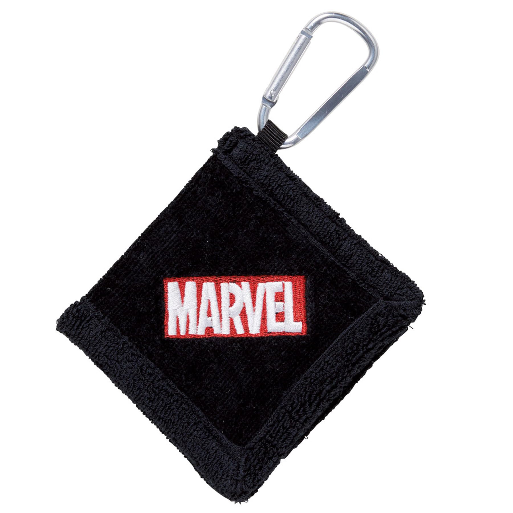 Marushin Cleaning Marvel Черный Логотип Мяч для Гольфа с 2505040400 Полотенце, Маленькое, Персонаж, Полотенце/Ткань для Новичков Карабин,