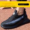 Anti-smashing and Anti-piercing Labor Insurance Shoes, Flying Woven Mesh Comfortable and Breathable Steel Bag Head Safety Shoes