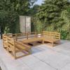 Garden Furniture Set 6 Pcs Solid Pine Wood