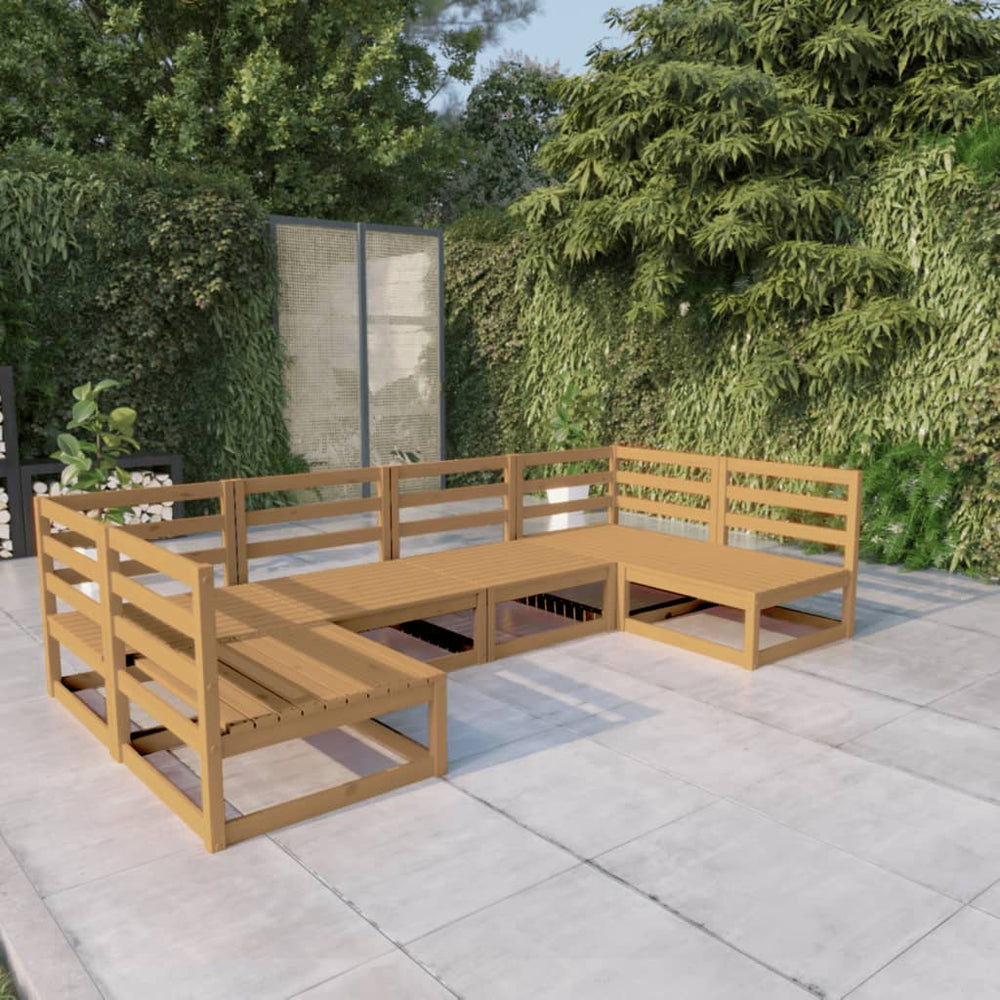 Garden Furniture Set 6 Pcs Solid Pine Wood