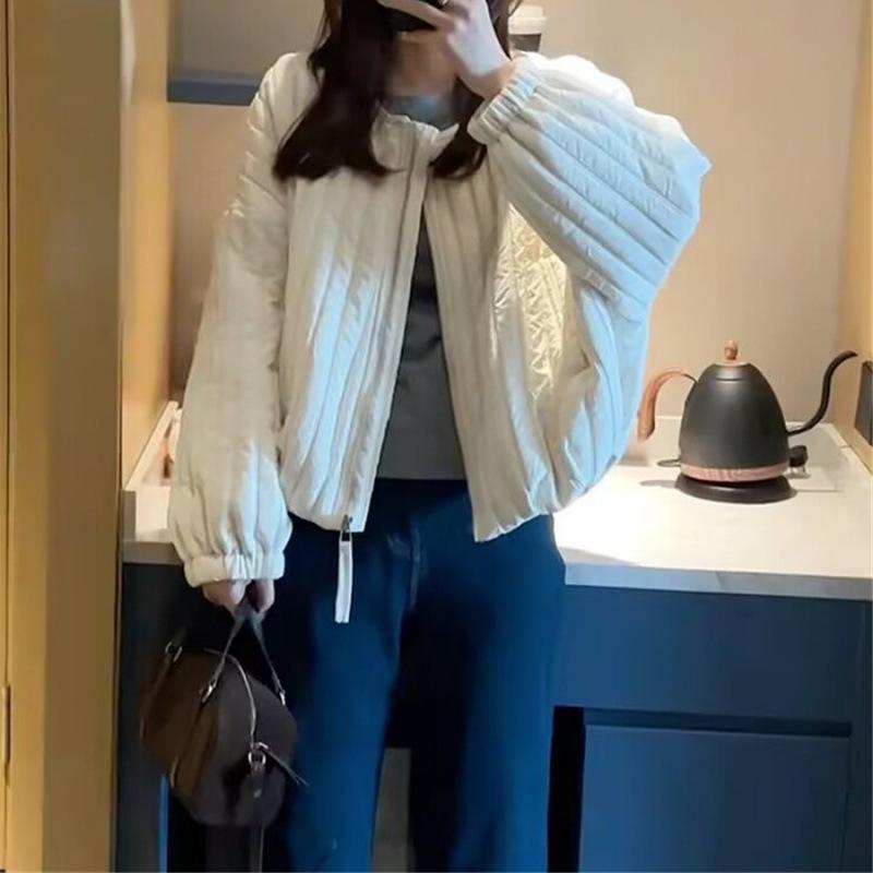 

Cotton-padded Short Autumn and Winter Latest Korean Version Versatile Warm and Light Small Cotton-padded Jacket High Quality Practical Daily Use S белый