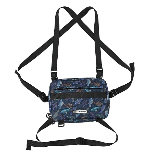 

Рыболовный нагрудник KiU Водонепроницаемый и подходящий для мужчин и наплечная сумка с водонепроницаемым уличным геометрическим дизайном рыбы, сумка 2-в-1, водоотталкивающая, унисекс,