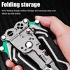 18 in 1 Foldable Wire Stripper,Multi-function Wire Stripping Pliers Cable Cutter