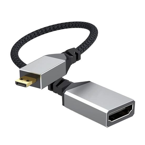Video Adapter Cable Powerful 1080P High Resolution Hot-swappable Video Adapter Cable Micro HDMI-compatible to HDMI-compatible Video Cable