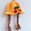 Kids Girl Cap Simulate Braid Ear Protection Hat For 1-6  Y  Baby Infants Toddler