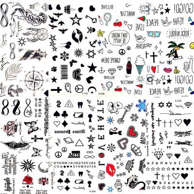 Creative Small Waterproof Temporary Tattoos Sticker For Women Men Kids Realistic Fake Lovely Tattoos