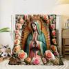 Our Lady of Guadalupe Rose Blanket bedroom Blanket for Livingroom Couch lunch break Soft throw for Friend's festival Gift