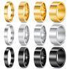 Minimalistischer Modeschmuck Edelstahl Partnerringe Poliertes Band 4mm 6mm 8mm Größen