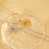 Snake Bone Chain Necklace Gold Petal Electroplating Jewelry Titanium Steel Necklace Sunflower