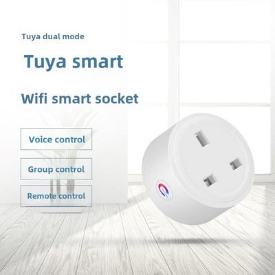 Priza inteligentă WiFi Tuya, Standard britanic, Compatibilă cu Alexa, 16A, Control de la distanță, Temporizator, Automatizare casă inteligentă.