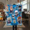 1PC Jujutsu Kaisen Patterned Flannel Blanket Suitable For All Seasons For Home Decor Warmth And Comfort Gifts Holiday Present