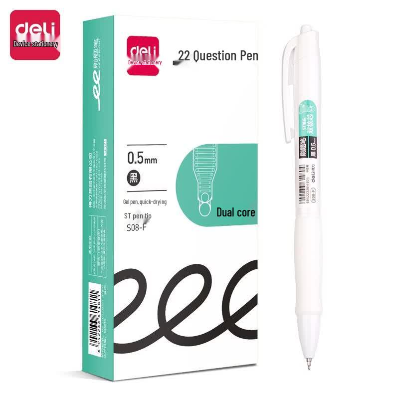 Deli S08-F Retractable 0.5mm Quick-Dry Gel Pen