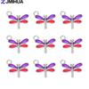 15PCS Enamel Colorful Dragonfly Charms Pendant Supplies For DIY Handmade Earrings Bracelets Jewelry Making Findings Accessories