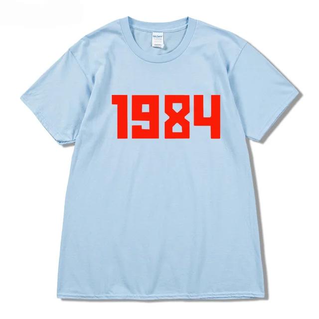 

2024 Brand New 1984 Red Letters Print Men Women Tshirts Casual Cotton Hipster Funny t shirt For Unisex Hip Hop Tops Tee S