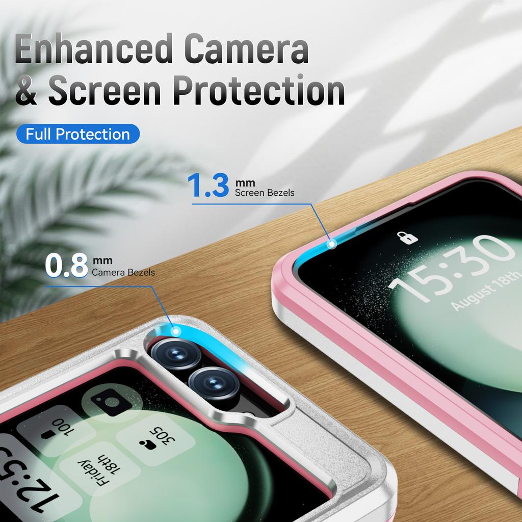 For Samsung Galaxy Z Flip6 5G Case Military Grade Ring Kickstand PC+TPU Phone Cover